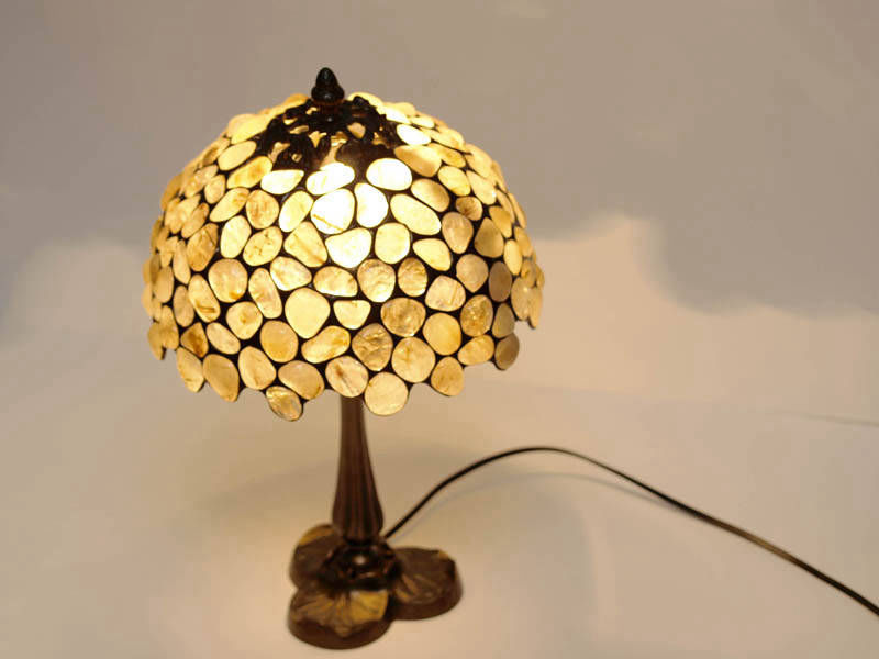 Lampa 25cm z cytrynu wykonana w technice Tiffany 